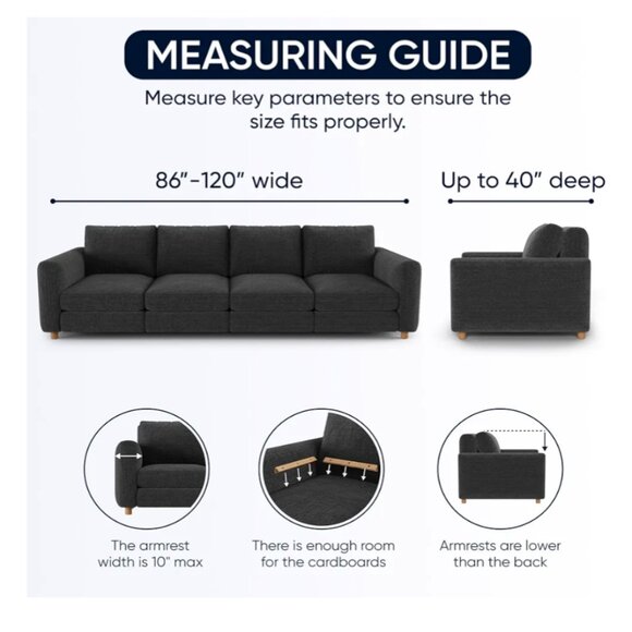 Sofa Slipcover - Stretch Couch Cover - Stylish Cushion Sofa Cover - Picture 8 of 11